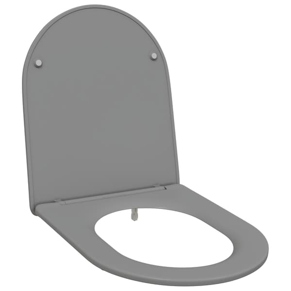 vidaXL Grå Plast Standard Hållbart Standard toalettlock Oval