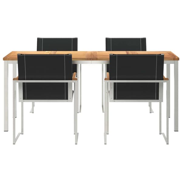 vidaXL Hage Spisegruppe 5 pcs Brun Solid akasietre