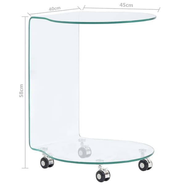 vidaXL Soffbord 45x40x58 cm härdat glas