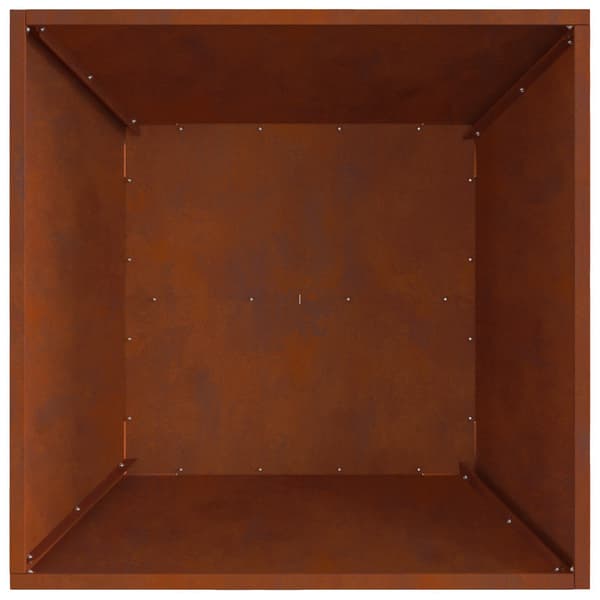 vidaXL Eldstad Brun 80 x 80 x 40 cm Väderbeständig stål
