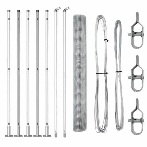 vidaXL Stängselstolpe Silver