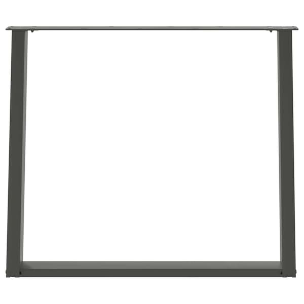 vidaXL Matbordsben U-formad 2 st antracit 90x(72-73) cm stål