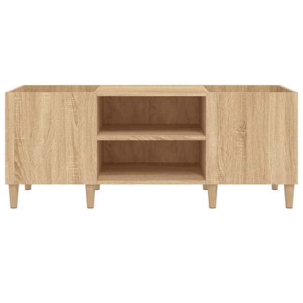 vidaXL Hifi-benk sonoma eik 121x38x48 cm konstruert tre