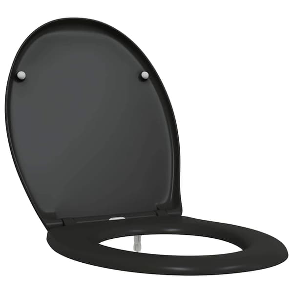 vidaXL Svart Plast Standard Toalettsits Oval Modern