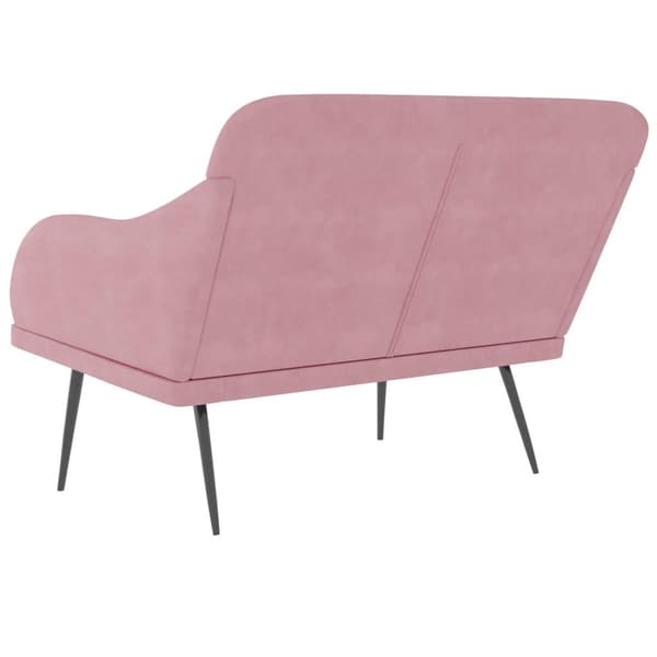 vidaXL Bänk rosa 110x76x80 cm sammet