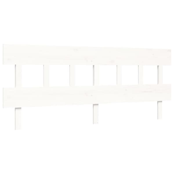 vidaXL Sengeramme med hodegavl hvit 200x200 cm heltre