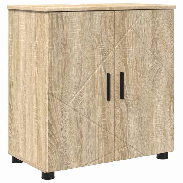 vidaXL Baderomsinnredningssett 4 pcs Sonoma eik 61 x 35 x 64 cm