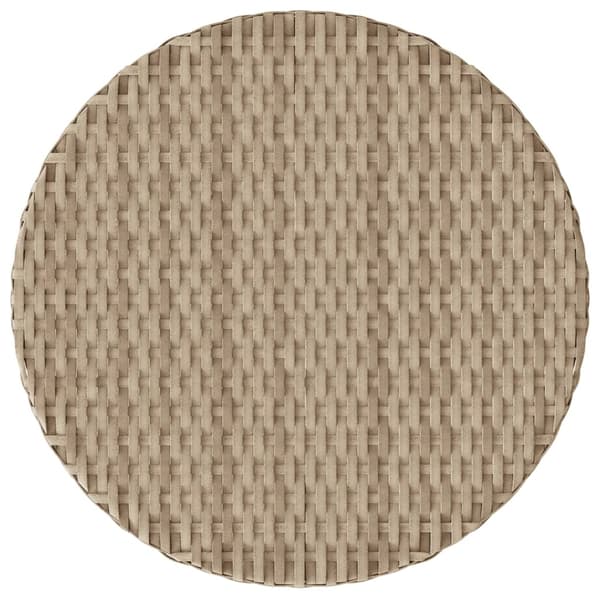 vidaXL Bistrogrupp med dynor 3 delar beige konstrotting