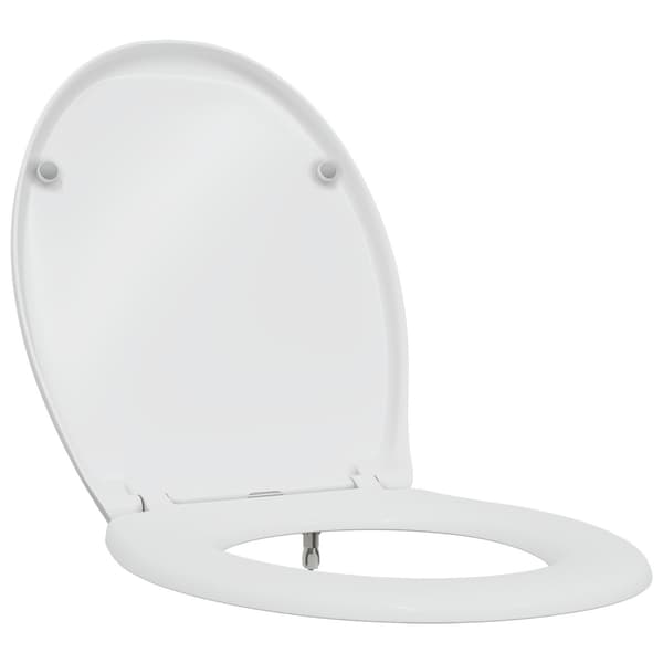 vidaXL Vit Plast Standard Stabil Standard toalettlock Oval
