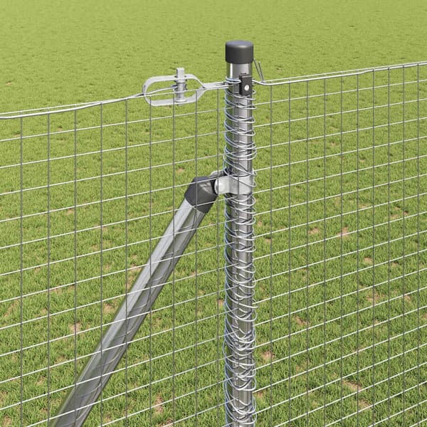 vidaXL Stängselstolpe Silver