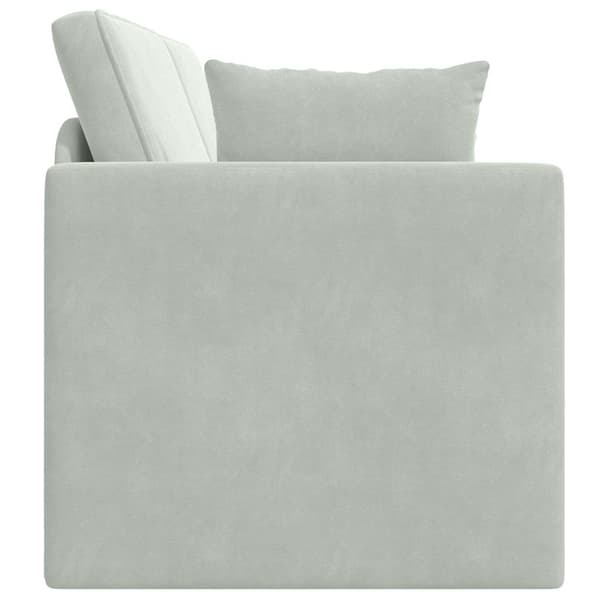 vidaXL Golvbäddsoffa Ljusgrå 213 x 70 x 77 cm Sammet