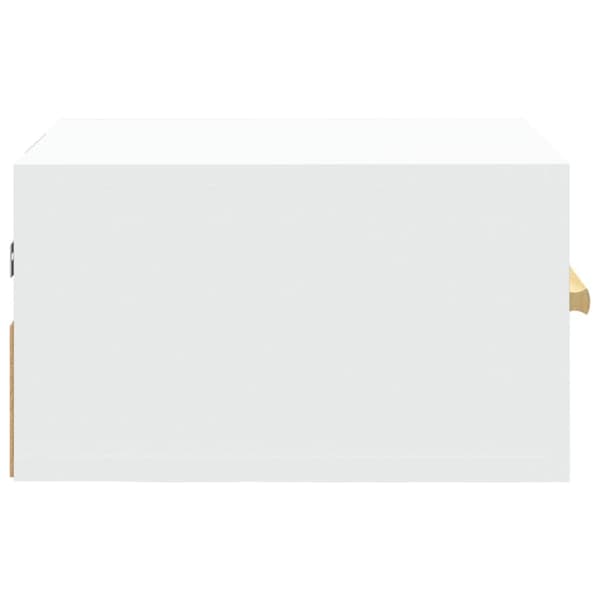 vidaXL Väggmonterat sängbord vit 35x35x20 cm
