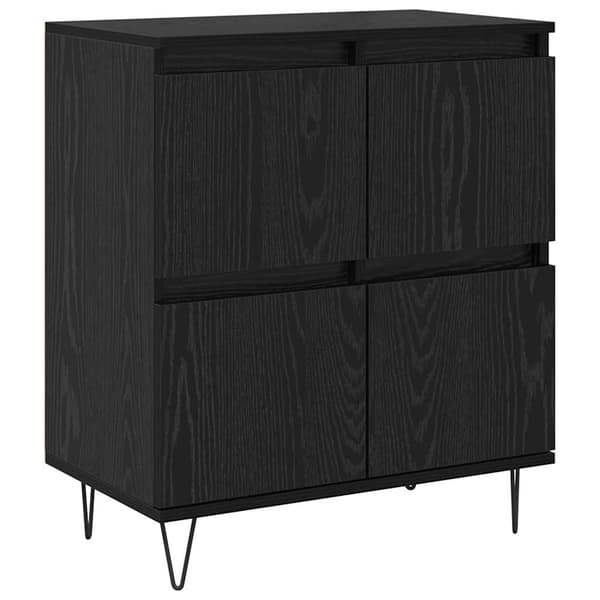 vidaXL Serviesskap Svart Eik 60 x 35 x 70 cm