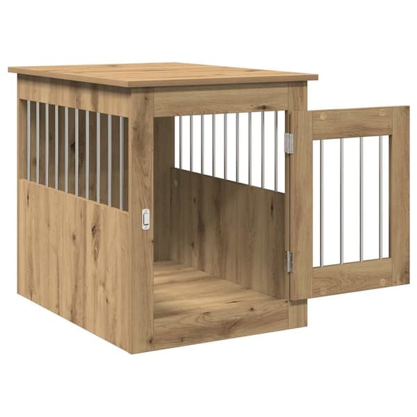 vidaXL Hundeburmøbler artisan eik 55x75x65 cm konstruert tre