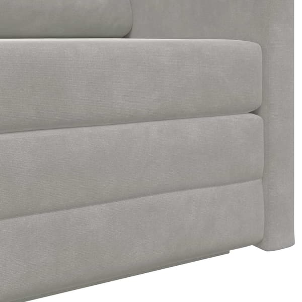 vidaXL Soffsäng Ljusgrå 124 x 71 x 78 cm Sammet