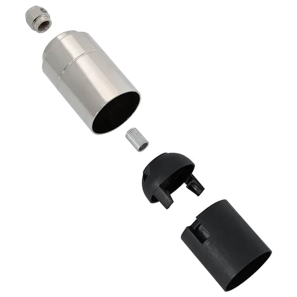 vidaXL Lampeholdere 2 stk satin nikkel E27