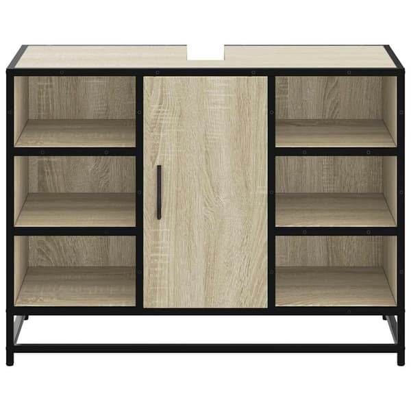 vidaXL Baderomsskap Sonoma eik 80x33x60 cm konstruert tre