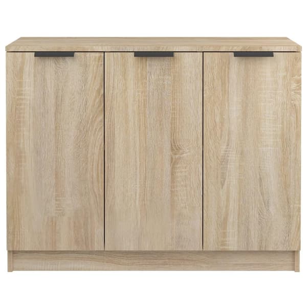 vidaXL Skjenk sonoma eik 90,5x30x70 cm konstruert tre