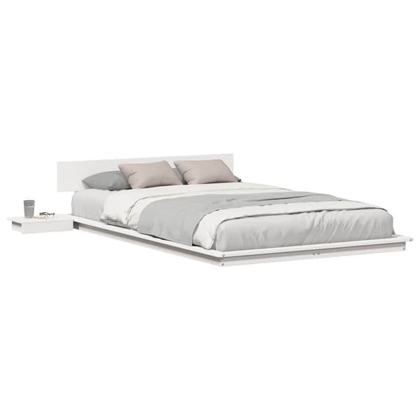 vidaXL Sängram Brun 140 x 190 cm trä