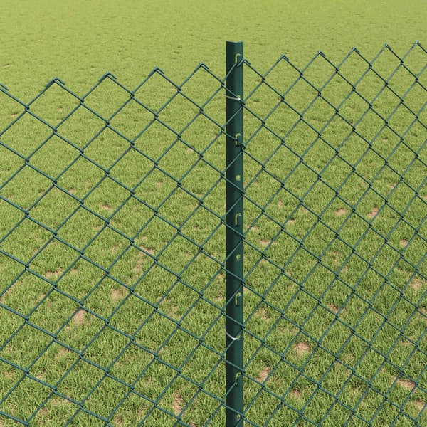 vidaXL Stängsel med stolpe Grön