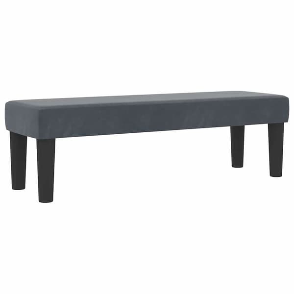 vidaXL Bäddfjäder med madrass Mörkgrå 160 x 200 cm Sammet