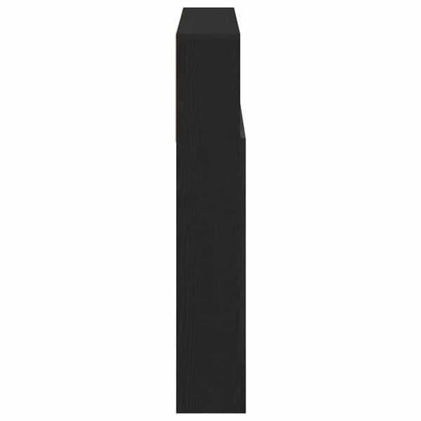 vidaXL Hodegavlskap Svart Eik 120 x 19 x 103,5 cm Konstruert tre