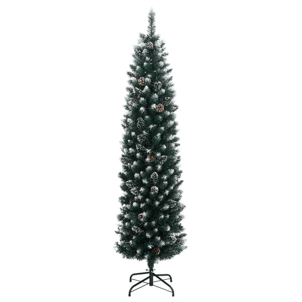 vidaXL Plastgran smal 150 LEDs 120 cm