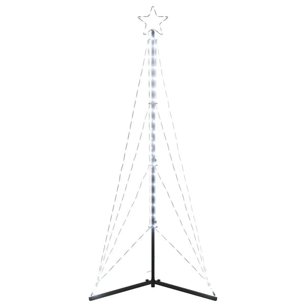 vidaXL LED Juletre 363 LEDs Kald Hvit 182 cm