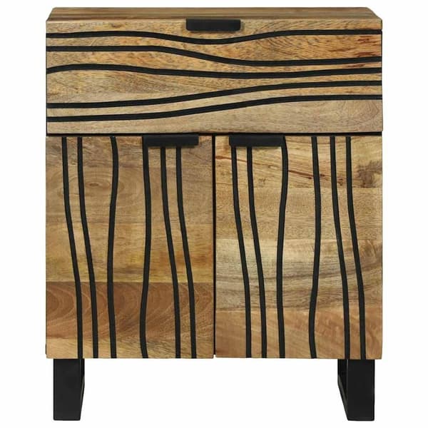 vidaXL Sideboard 60x33x75 cm Massivt Mangoträ
