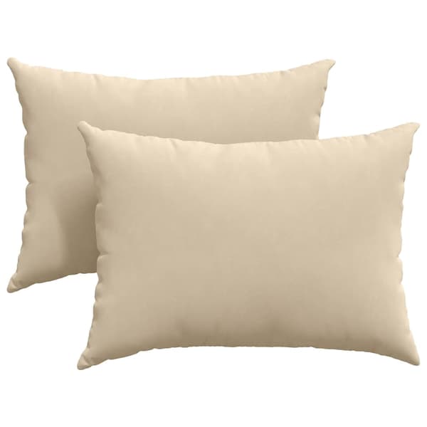 vidaXL Soffkuddar 2 st Kräm 70 x 50 cm tyg