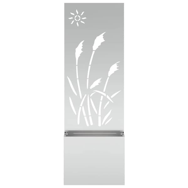 vidaXL Trädgårds integritetsskärm Silver 50 x 140 cm Galvaniserat stål