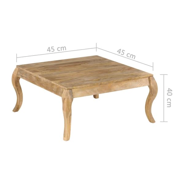vidaXL Endebord 45x45x40 cm heltre mango