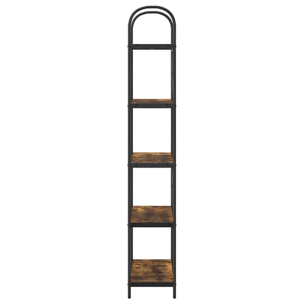 vidaXL Bokhylle Røkt eik 80 x 30 x 183 cm Konstruert tre