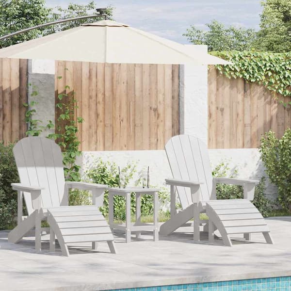 vidaXL Hage Stol 2 pcs Hvit 83 x 74 x 92 cm Polyethylen