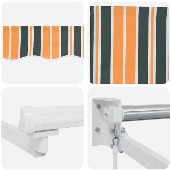 vidaXL Utfällbar markis Flerfärgsdesign 400 × 300 cm