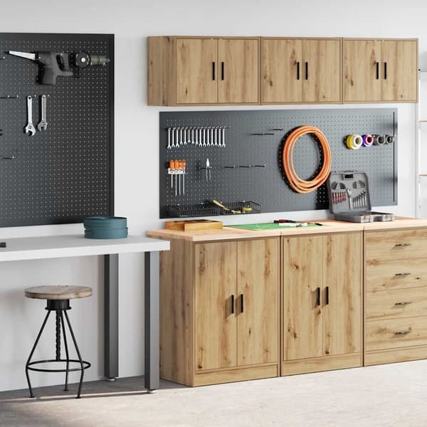 vidaXL Garasjeskap 2 stk artisan eik konstruert tre
