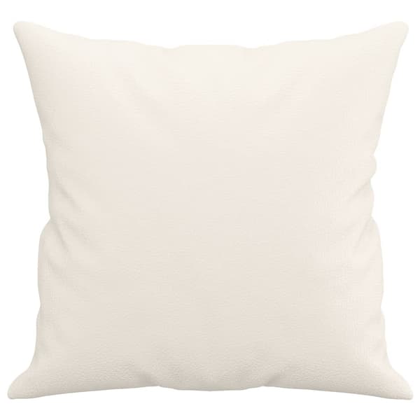 vidaXL Prydnadskuddar 2 st gräddvit 40x40 cm konstläder