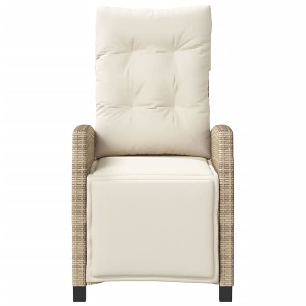 vidaXL Bistrogrupp med dynor 3 delar beige konstrotting
