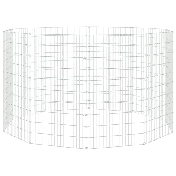 vidaXL Husdjursbur 10-panel 54x100 cm galvaniserat järn