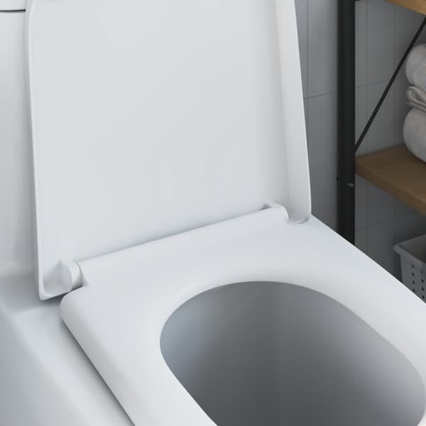 vidaXL Vit Plast Standard Enkel Toalettsits Övrig Modern