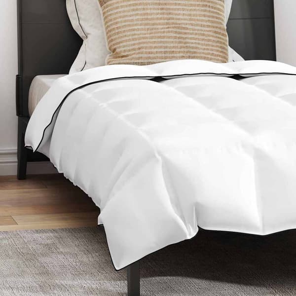 vidaXL Vinterdyna med Kudde med kudde 2 pcs Vit Dunfjäder