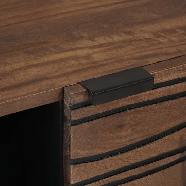 vidaXL Sideboard Brun 80 x 33 x 75 cm heltre mango