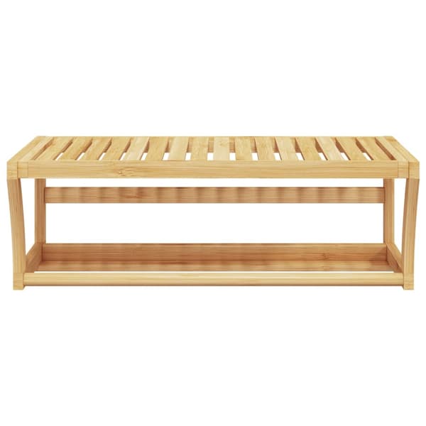 vidaXL Handdukshylla väggmonterad 60x25x20 cm bambu