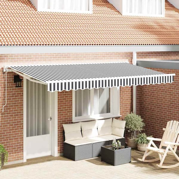 vidaXL Markiseramme Antrasitt og Hvit 400 x 200 cm