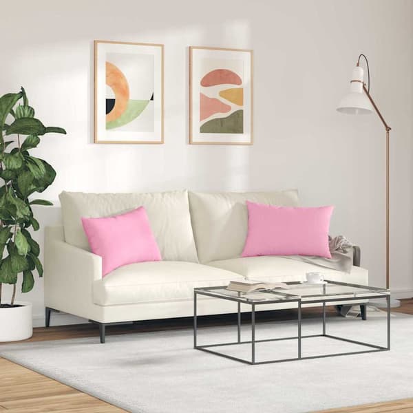 vidaXL Soffkuddar 2 st Rosa 60 x 40 cm tyg
