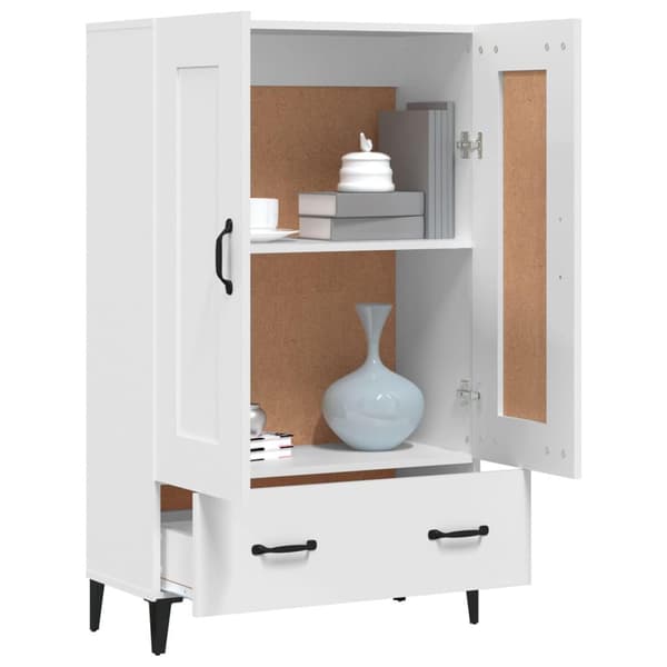 vidaXL Highboard hvit 70x31x115 cm konstruert tre