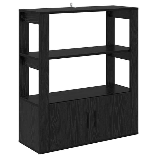 vidaXL Serviesskap Svart eik 30 x 80 x 90 cm Konstruert tre
