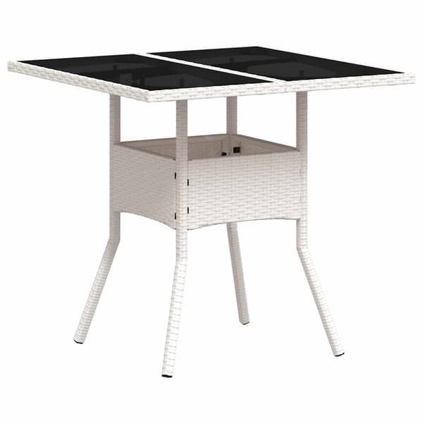 vidaXL Trädgårdsmöbelset 3 pcs Ljusgrå konstrotting