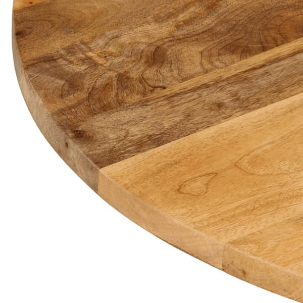 vidaXL Bordplate Ø 90x3,8 cm rund heltre mango