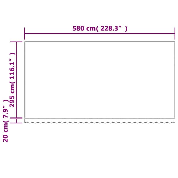 vidaXL Erstatningsduk for markise flerfarget 600x300 cm polyester